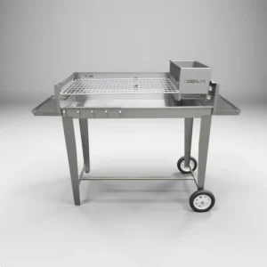 900mm Mobile Braai & Wood Fire BBQ (Stainless Steel)