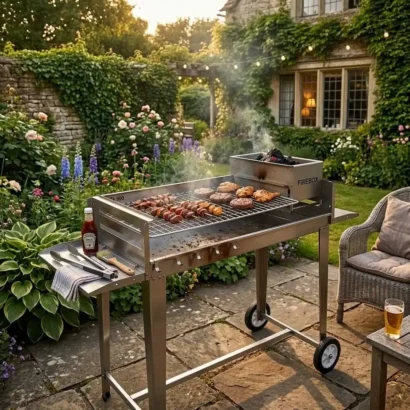 900mm Mobile Braai & Wood Fire BBQ (Stainless Steel)