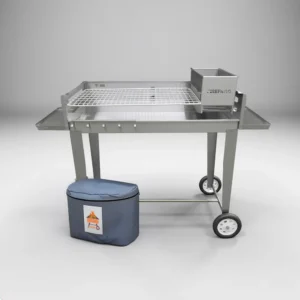 900mm Stainless Steel Mobile Braai with Cover | Let's Braai