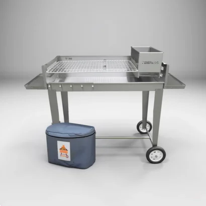 900mm Stainless Steel Mobile Braai with Cover | Let's Braai
