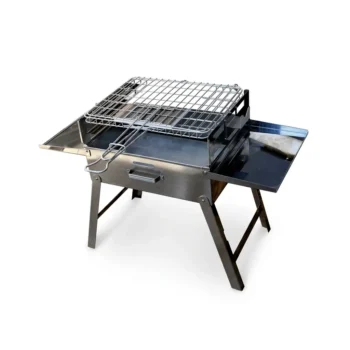 Portable Camping Braai Stainless Steel BBQ Cover Case