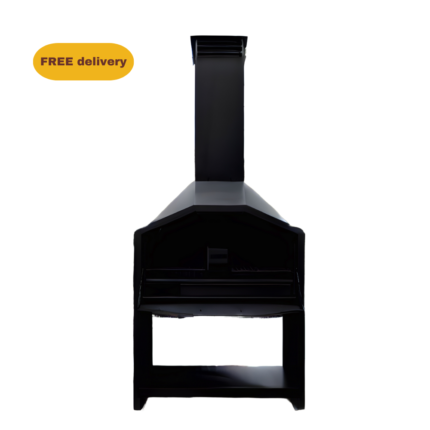 LET'S BRAAI Free Standing Braai - 1.2m Mild Steel Charcoal and Wood Fire BBQ grill
