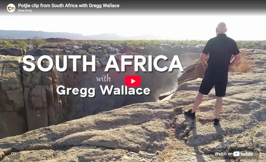 South Africa with Gregg Wallace on ITV Ultimate Guide to braai South African way South Africa with Gregg Wallace on ITV Ultimate Guide to braai South African way