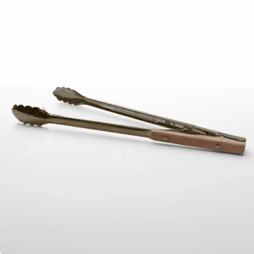 Stainless Steel Braai BBQ tong - wooden handle