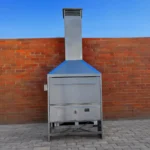 1200mm Freestanding Braai with Rocket Stove – Stainless Steel