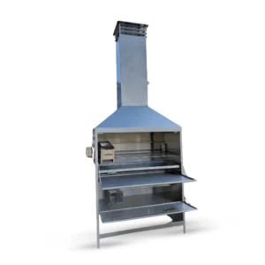 1200mm Freestanding Braai with Rocket Stove – Stainless Steel
