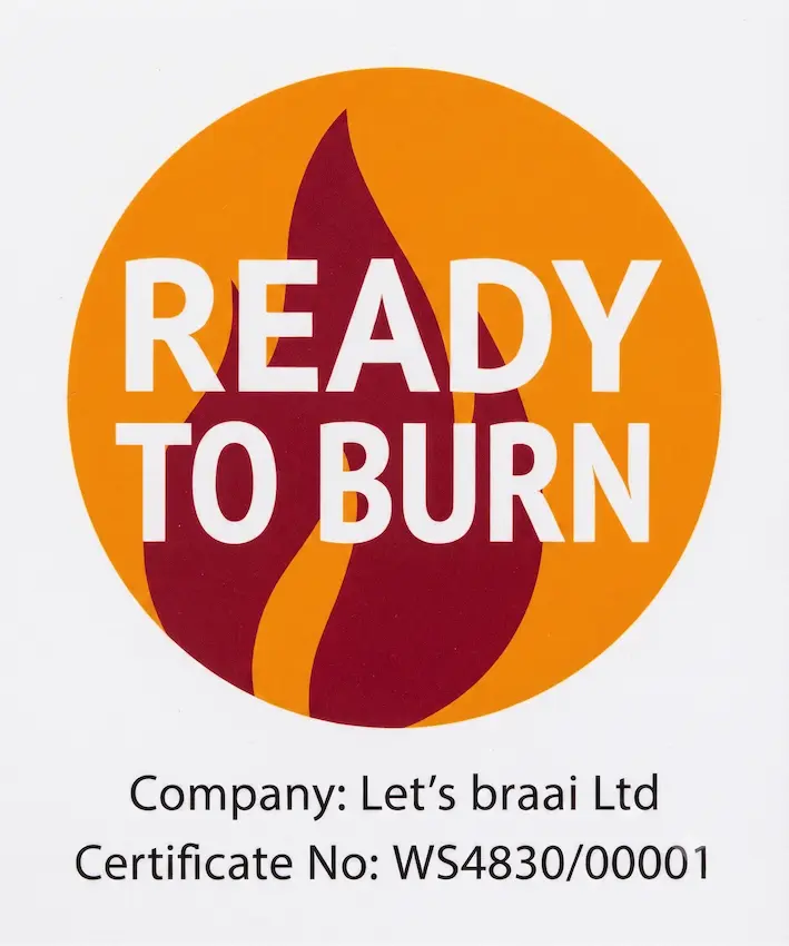 OUR WOOD IS CERTIFIED READY TO BURN Legal to burn at home in compliance with the new Air Quality Regulations | Braai with Wood | BBQ Experience with Braai Wood in the UK | Let's Braai | Authentic BBQs & Firewood