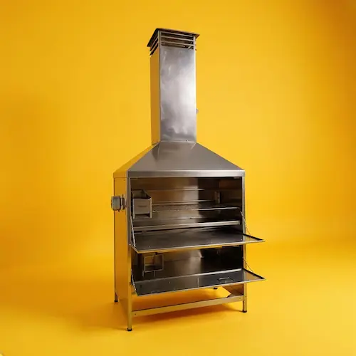 1200mm Freestanding Braai with Rocket Stove Stainless Steel